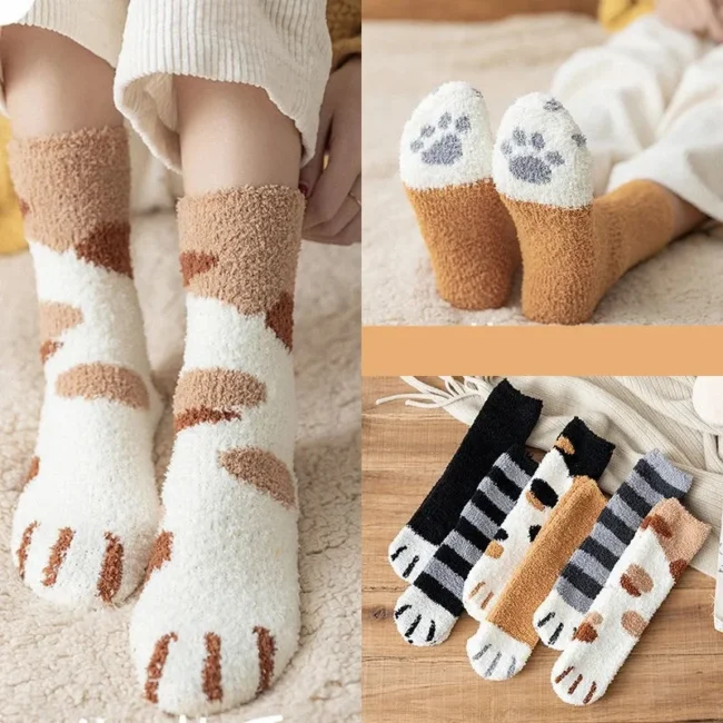 Kawaii dessin animé chaussettes blanches pour femmes mignon 3d 1